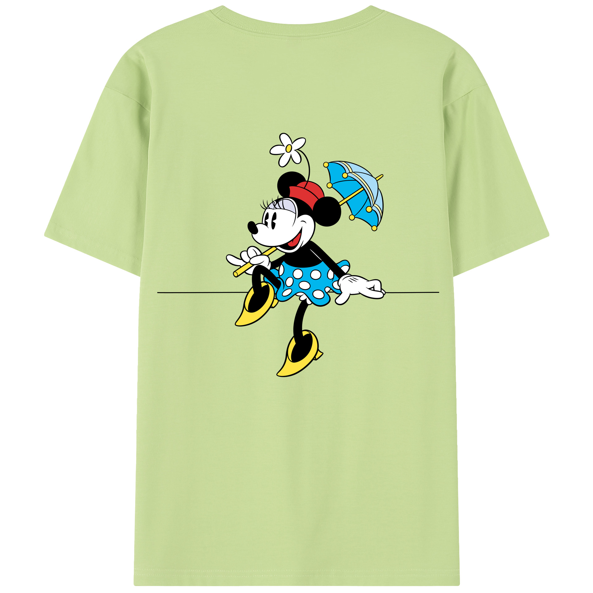 （画像用） ミッキーマウス Mickey Mouse 綿100％半袖Tシャツ（背面プリント）